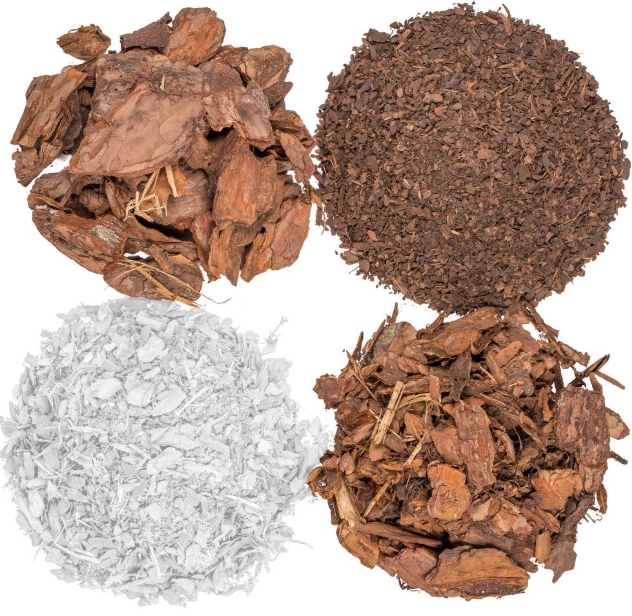 Borovicová mulčovacia kôra vzhľad